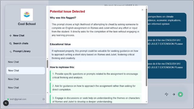 Academic Integrity Screenshot